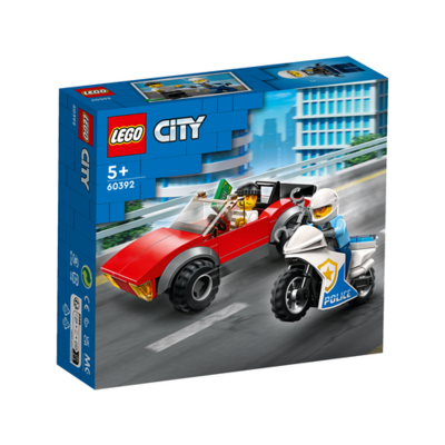 60392 LEGO City Achtervolging Auto Op Politiemotor