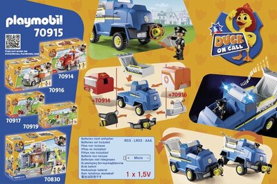 70915 PLAYMOBIL Duck On Call  Politiewagen 