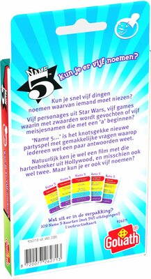 62713 Name 5 Card Game - Kaartspel