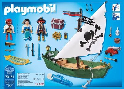 70151 PLAYMOBIL Pirates Piratenschuit met onderwatermotor