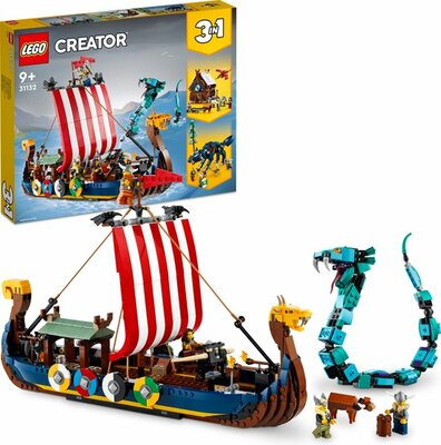 31132 LEGO Creator Vehicles Vikingschip En De Midgaardslang