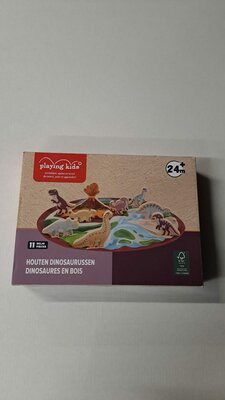 78196 Playing Kids Houten Dino's Paars