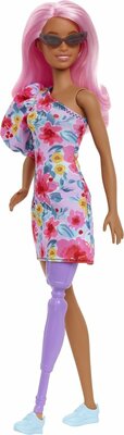 02061 Barbie Fashionistas - Gebloemde jurk met prothese
