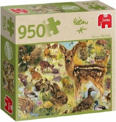 81728 Jumbo Puzzel Premium Collection Rien Poortvliet Young Wildlife 950 stukjes