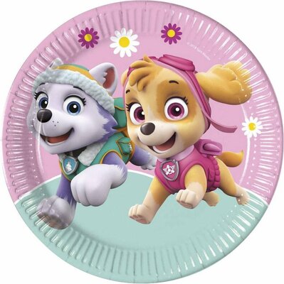 36115 Paw Patrol Bordjes Skye And Everest 23cm 6 stuks