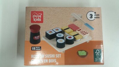 22424 Playing Kids Houten Sushi Set