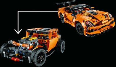 42093 LEGO Technic Chevrolet Corvette ZR1 MET DOOSSCHADE!