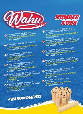 55449 Goliath Wahu Numbers Kubb Werpspel Hout