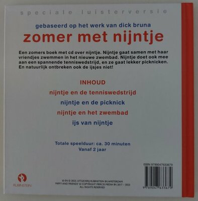 33679 Nijntje Boek Zomer met Nijntje met CD Luisterboek met 4 verhaaltjes