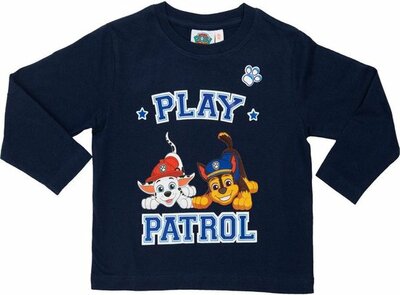 57373 Paw Patrol Shirt Lange Mouw Donkerblauw Maat 86/92