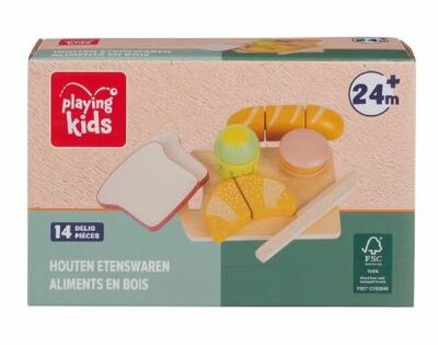 38330 Playing Kids Houten Ontbijt Snijset