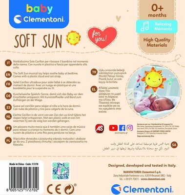 72702 Clementoni Baby Knuffel Muziek Soft Sun  