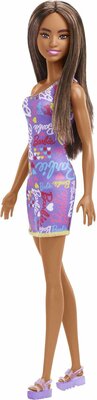 52448 Barbie Modepop Paarse Jurk