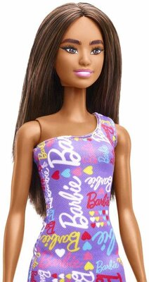 52448 Barbie Modepop Paarse Jurk