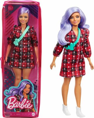 00262 Mattel Barbie Fashionistas Pop Plaid Jurkje