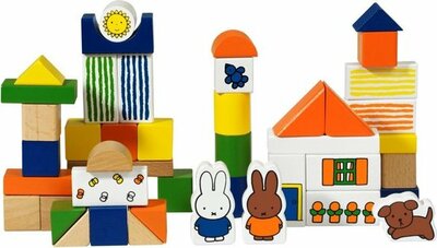 34079 Bambolino Toys Nijntje Blokkenton met 50 houten blokjes