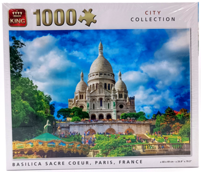 56094 KING Puzzel Basilica Sacre Coeur, Parijs, Frankrijk 1000 Stukjes