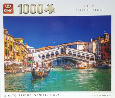 57059 KING Puzzel Rialto Bridge, Venetië, Italië 1000 Stukjes