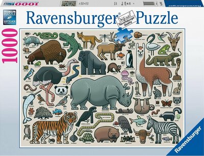 168071 Ravensburger puzzel Wilde Dieren 1000 stukjes