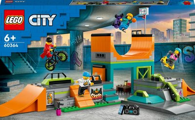 60364 LEGO City Skatepark Set met Speelgoed Skateboard en Fiets