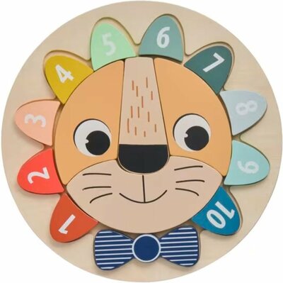 54712 Playing Kids Houten Puzzel Leeuw