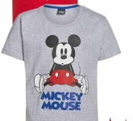 91100 Disney Mickey Mouse T-Shirt Grijs Maat 110-116