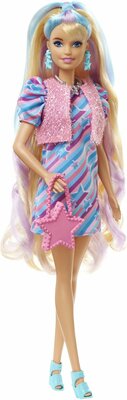14835 Barbie Totally Hair Doll Blond, blauw, paars