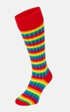 18421 Carnaval Overknee-sokken Regenboog
