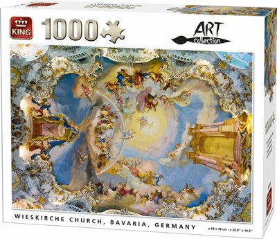 56028 King Puzzel Art Collection Wieskirche Church Duitsland 1000 stukjes 