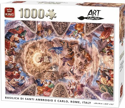 56027 King Puzzel Art Collection Basilica di Santi Ambrogio e Carlo, Rome1000 stukjes
