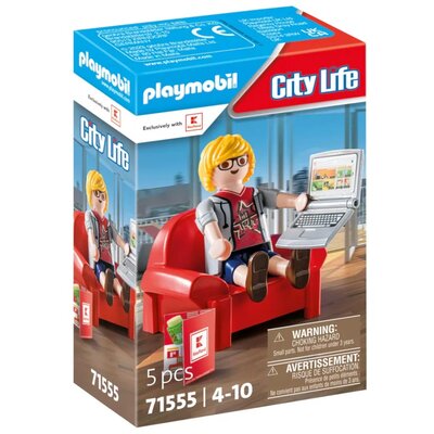 71555 Playmobil City Life Online shopper supermarkt