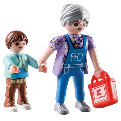 71553 Playmobil City Life Oma en kleinzoon naar de supermarkt