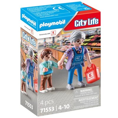 71553 Playmobil City Life Oma en kleinzoon naar de supermarkt