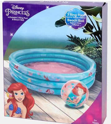 84113 Disney Princess 3-rings Opblaasbaar Zwembadje met Strandbal  Ø 100cm