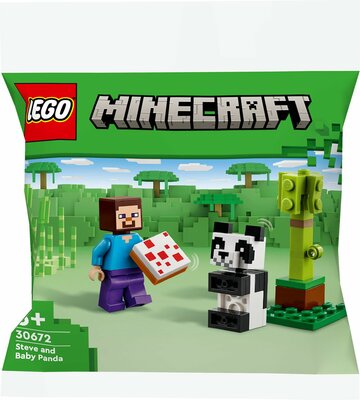 30672 LEGO Minecraft Steve en Babypanda (Polybag)