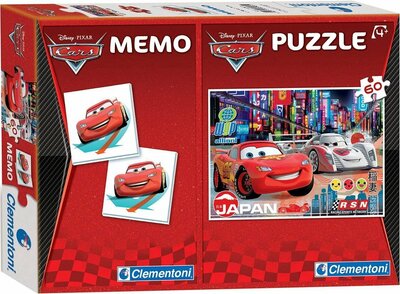 07902 Clementoni Cars 2 Memo + Puzzel 60 stukjes