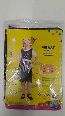 00830 Piraatjurk Roze/Zwart Maat 146