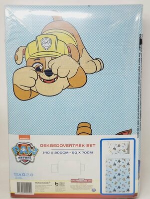 55504 Paw Patrol Dekbed Marshall Chase en Rubble 140x200cm
