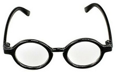 91060 I'm a Girly Accessory Zwarte Ronde Bril