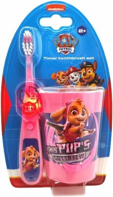 82514 Paw Patrol Skye Tandenborstelset met Timer Roze