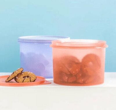 64523 Tupperware 2 Voorraadbussen 1,1 liter   