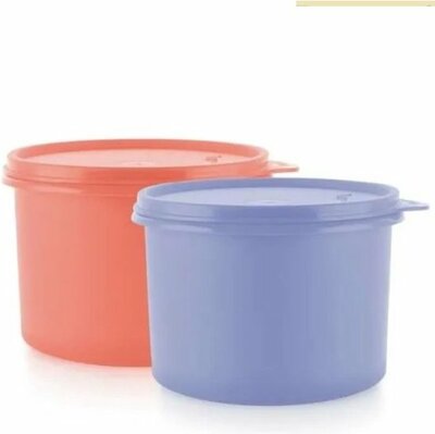 64523 Tupperware 2 Voorraadbussen 1,1 liter   
