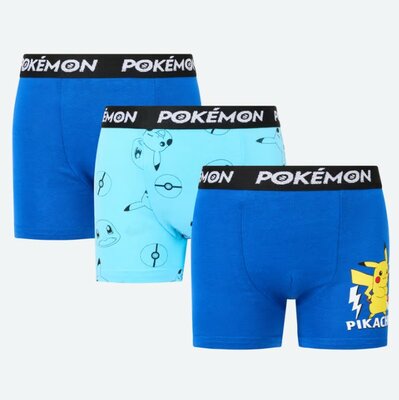 74970 Pokemon Boxer Maat 98-104  3 stuks  