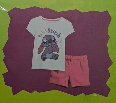 58956 Disney Stitch Shortama Meisjes Maat 98-104
