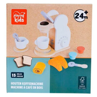 03370 Playing Kids Houten Koffiemachine
