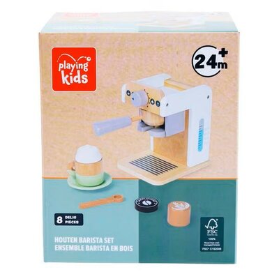 03332 Playing Kids Houten Barista Set