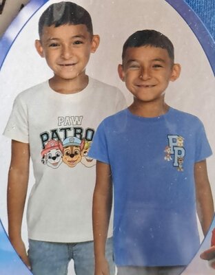 09191 Paw Patrol T-shirts Jongens 2 stuks Maat 98-104