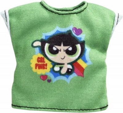 93010 Barbie PowerPuff Girls Tienerpop Shirt Groen