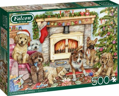 11310 Jumbo Puzzel Falcon Christmas Puppies 500 stukjes