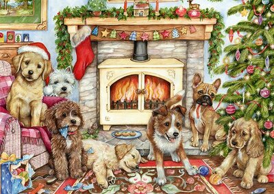 11310 Jumbo Puzzel Falcon Christmas Puppies 500 stukjes